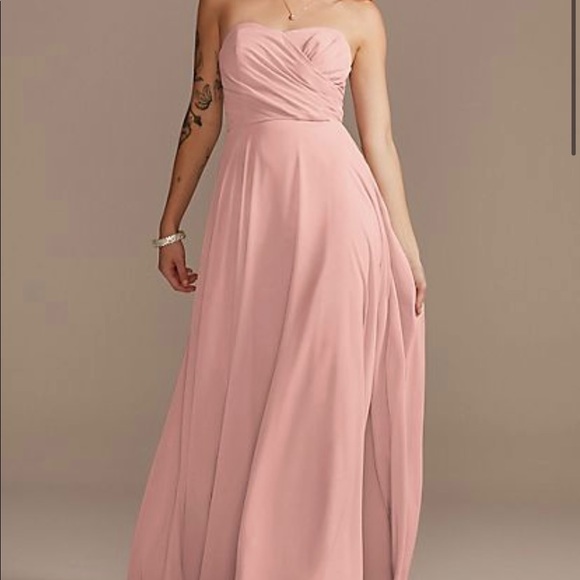 David’s Bridal, ballet pink bridesmaid dress. - Picture 3 of 5